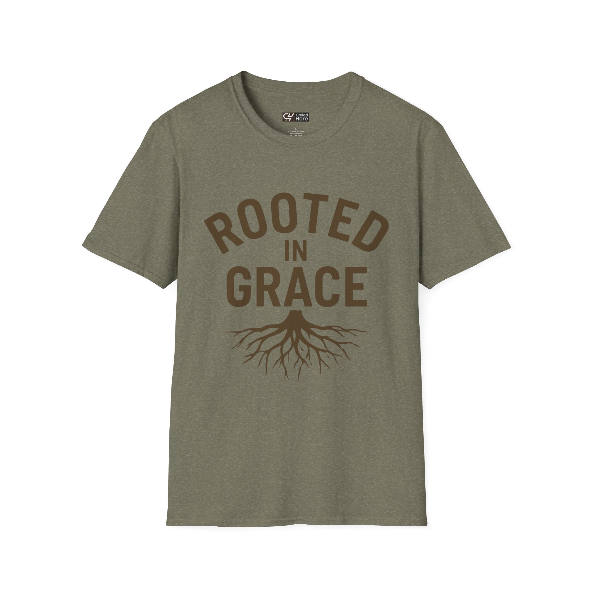 Called Here Rooted in Grace T-Shirt: Faith-Based Inspirational Tee