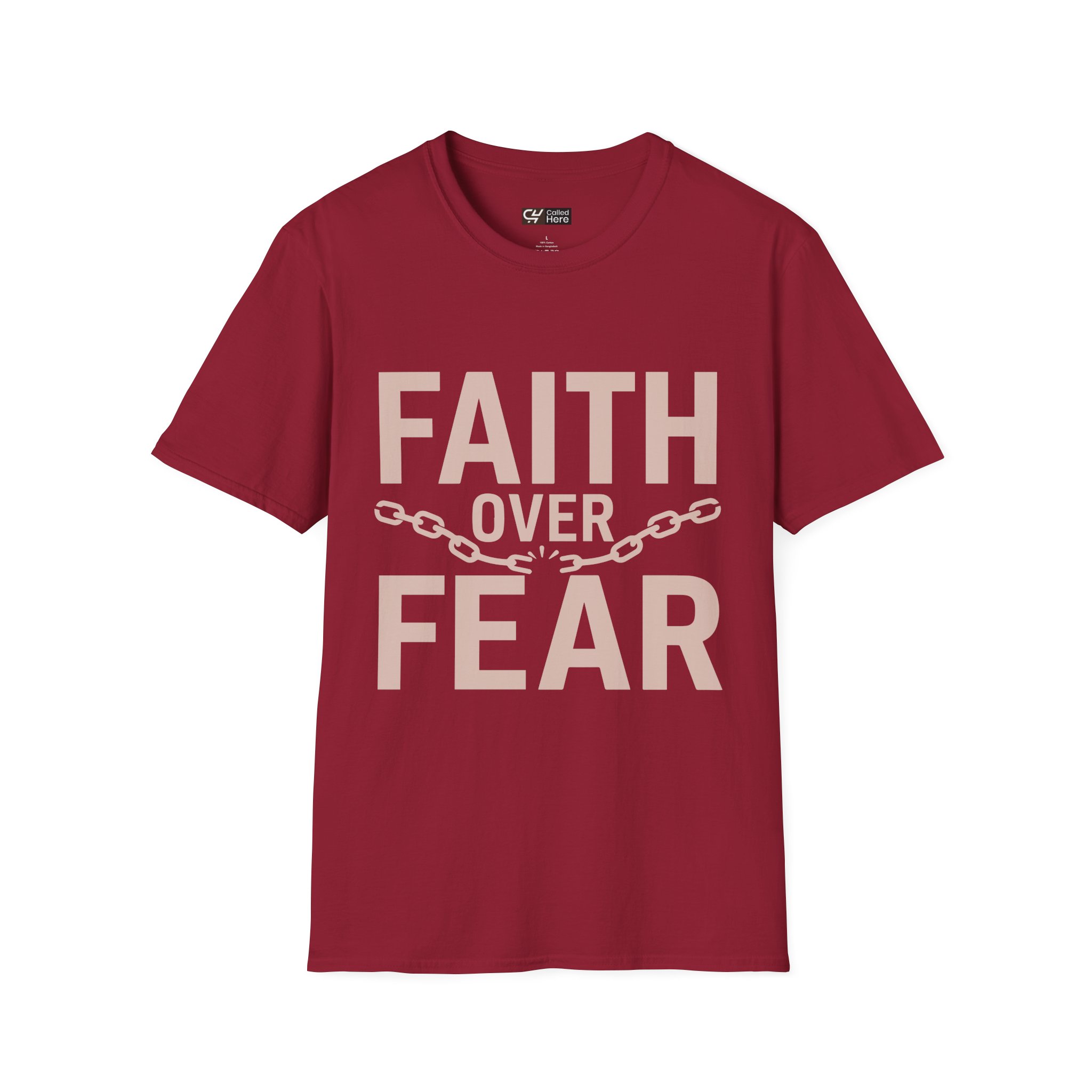 Called Here Faith Over Fear T-Shirt: Inspirational Graphic Tee