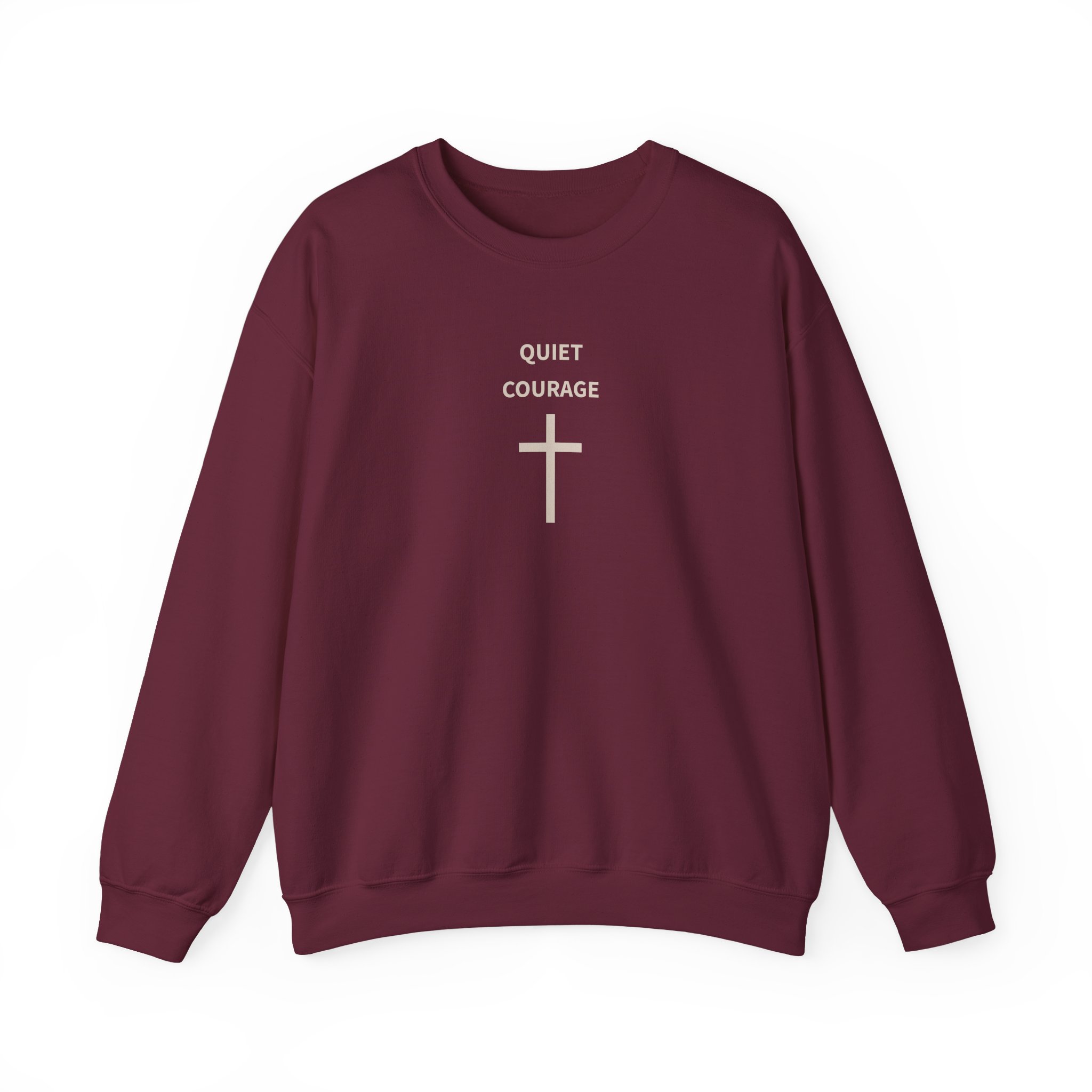 Called Here Crewneck Sweatshirt: Faith Cross and Quiet Courage